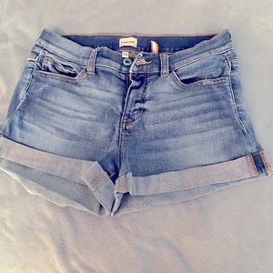 Sneak Peak, mid rise jean shorts, size S
